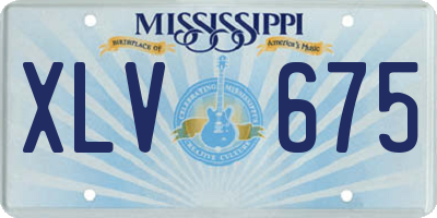 MS license plate XLV675
