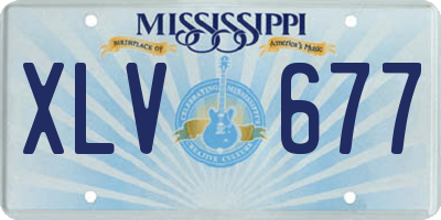 MS license plate XLV677