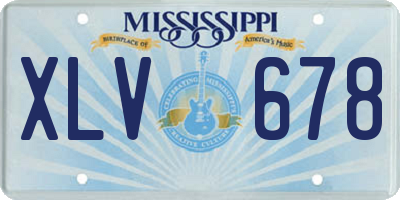 MS license plate XLV678