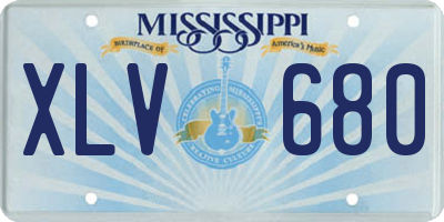 MS license plate XLV680