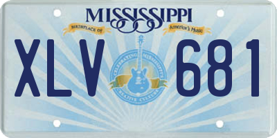 MS license plate XLV681