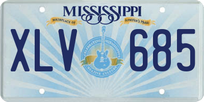 MS license plate XLV685