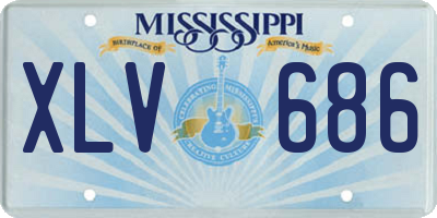 MS license plate XLV686