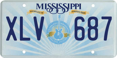 MS license plate XLV687