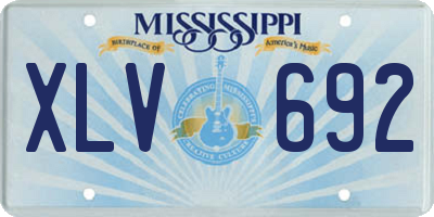 MS license plate XLV692