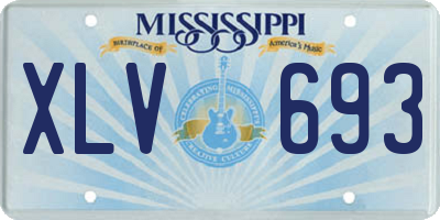 MS license plate XLV693