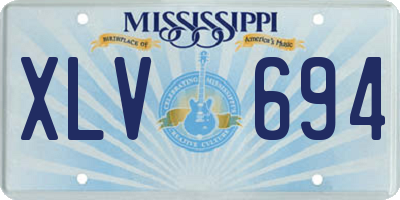 MS license plate XLV694