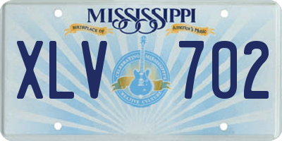 MS license plate XLV702
