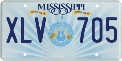 MS license plate XLV705