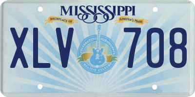 MS license plate XLV708