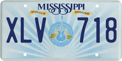 MS license plate XLV718