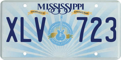 MS license plate XLV723