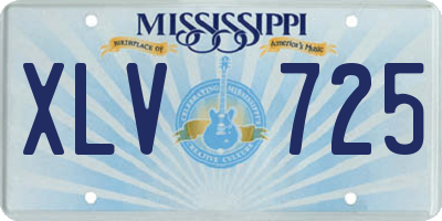 MS license plate XLV725