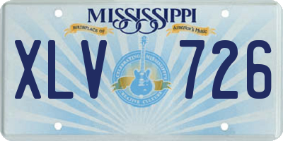 MS license plate XLV726