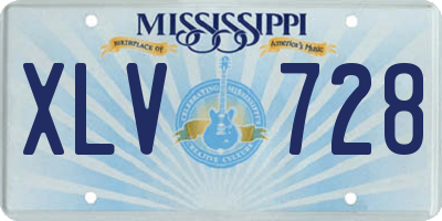 MS license plate XLV728