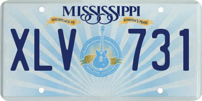 MS license plate XLV731