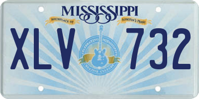 MS license plate XLV732