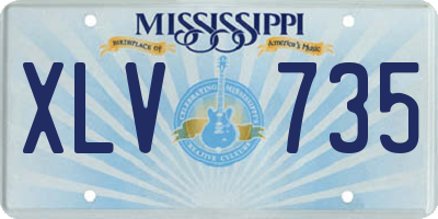 MS license plate XLV735