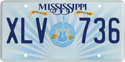 MS license plate XLV736