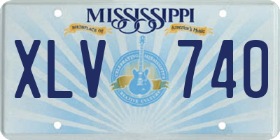 MS license plate XLV740