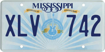 MS license plate XLV742