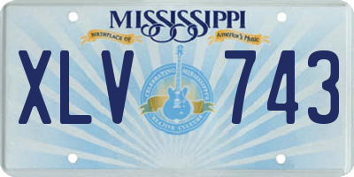 MS license plate XLV743