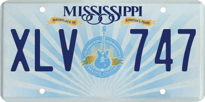 MS license plate XLV747