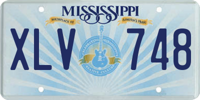 MS license plate XLV748