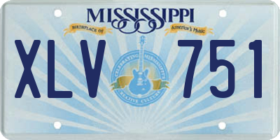 MS license plate XLV751