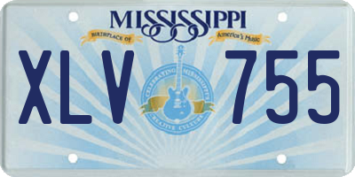 MS license plate XLV755