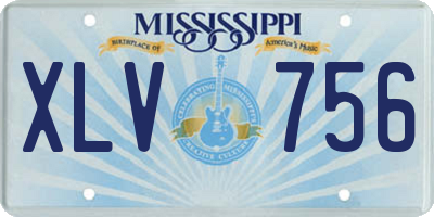MS license plate XLV756