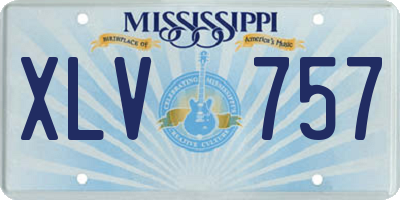 MS license plate XLV757