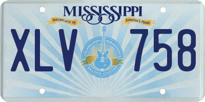 MS license plate XLV758