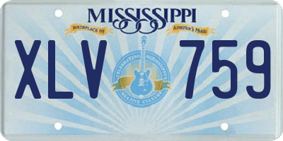 MS license plate XLV759