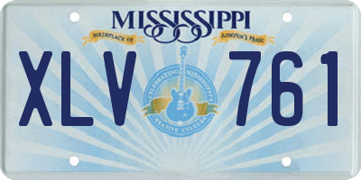 MS license plate XLV761