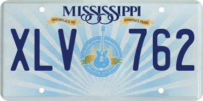 MS license plate XLV762