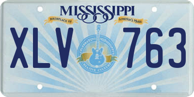 MS license plate XLV763