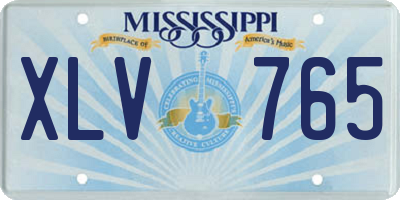 MS license plate XLV765
