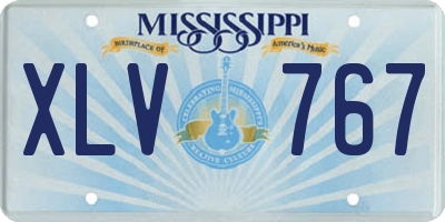 MS license plate XLV767