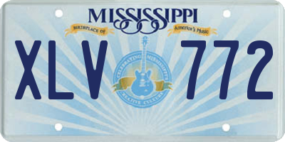 MS license plate XLV772