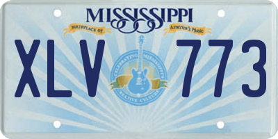 MS license plate XLV773