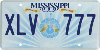 MS license plate XLV777