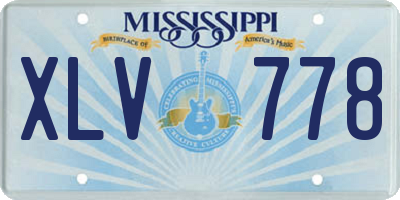 MS license plate XLV778