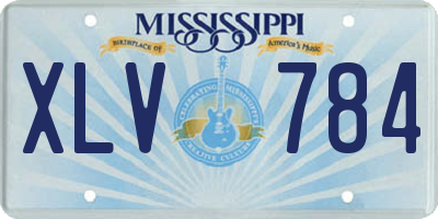 MS license plate XLV784