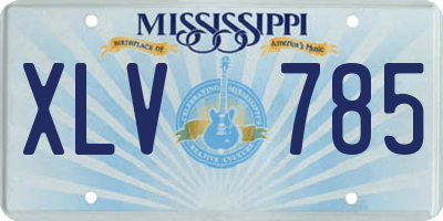 MS license plate XLV785