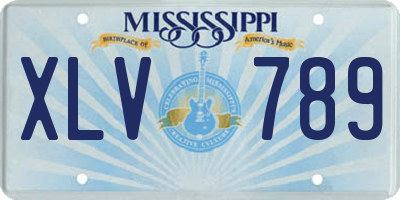 MS license plate XLV789