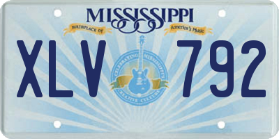 MS license plate XLV792