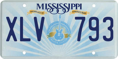 MS license plate XLV793