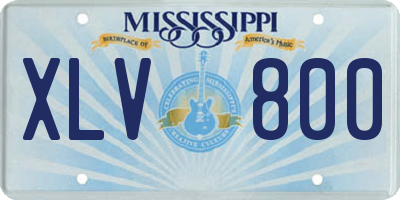 MS license plate XLV800