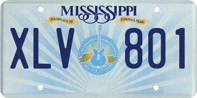 MS license plate XLV801
